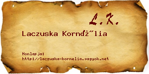 Laczuska Kornélia névjegykártya